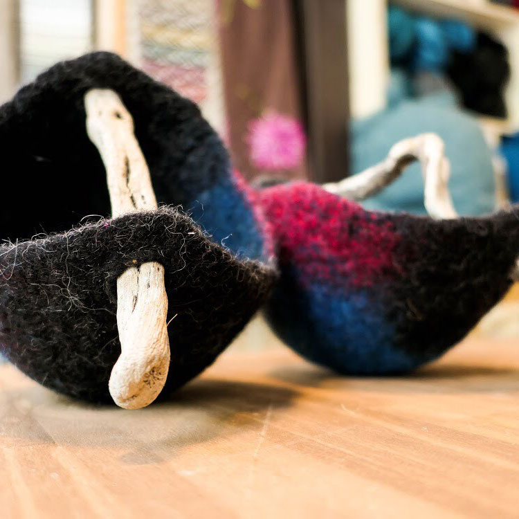 Réalisation laine feutrée